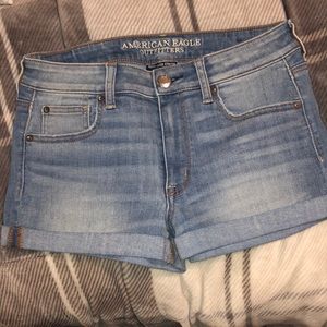 AE Light Blue Jean Shorts